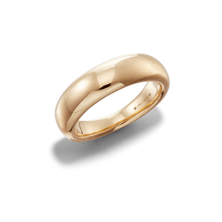 Lana Jewelry Royale Yellow Gold Dome Ring - Size 7